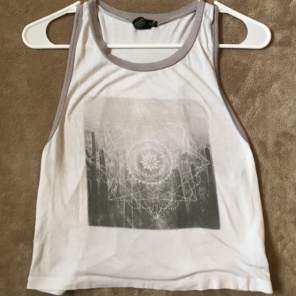 Mandala white tank Xs / small / medium